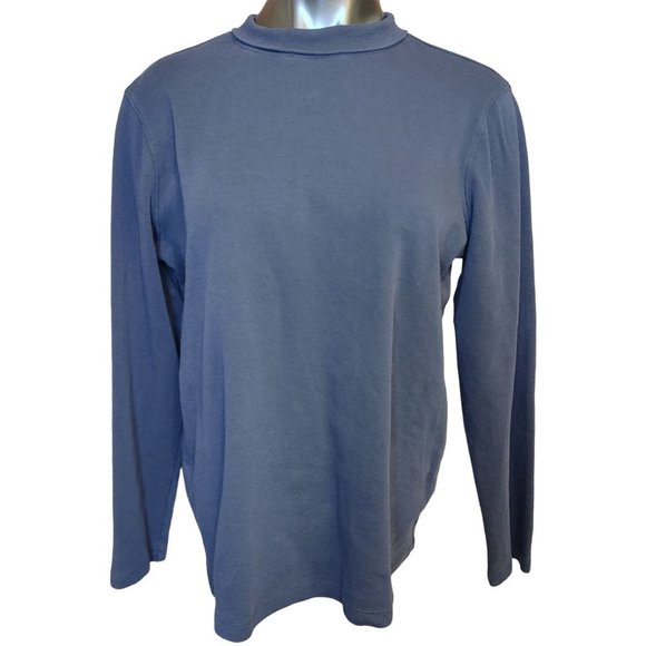 ST JOHNS BAY Womens XL Blue Long Sleeve Turtleneck Pullover Shirt - Picture 1 of 3
